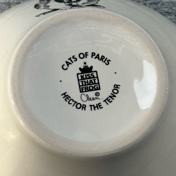 Cats Of Paris Kiss That Frog Cleen Hector The Tenor Bowl Hector Le Tenor - Picture 6 of 9